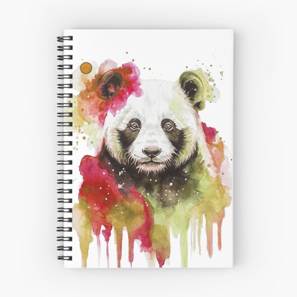 Item preview, Colorful Watercolor Panda Art Print designed and sold by calamarisky.