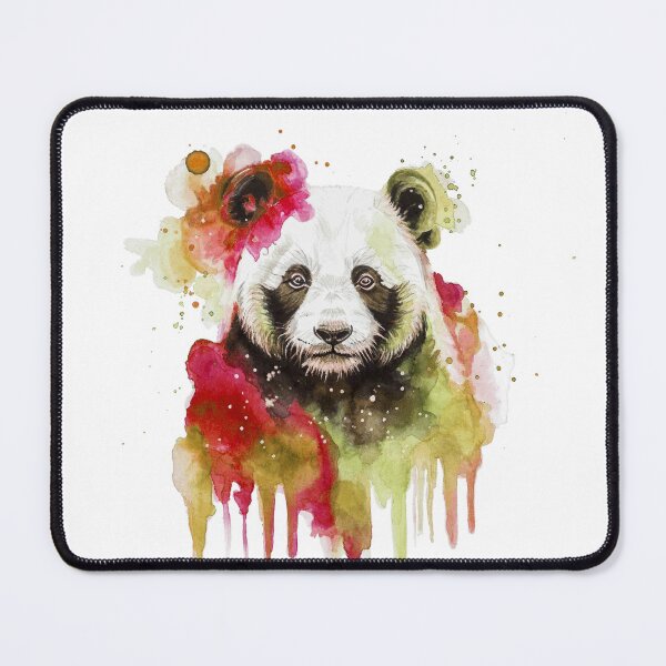Item preview, Colorful Watercolor Panda Art Print designed and sold by calamarisky.