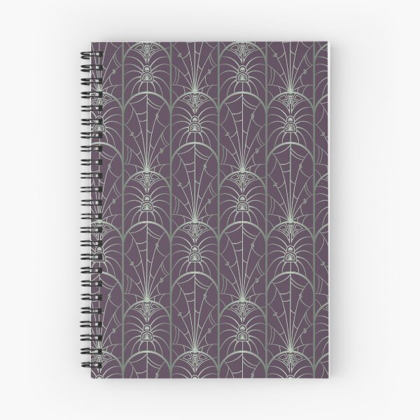 Item preview, Art Deco Spiders Pattern in Purple and Mint designed and sold by Doodle Finch Designs.
