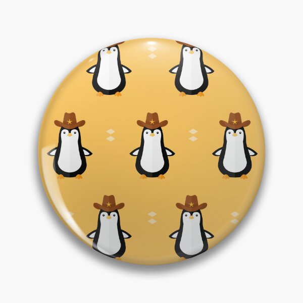 Item preview, Penguins with cowboy hat on yellow designed and sold by reneesillus.