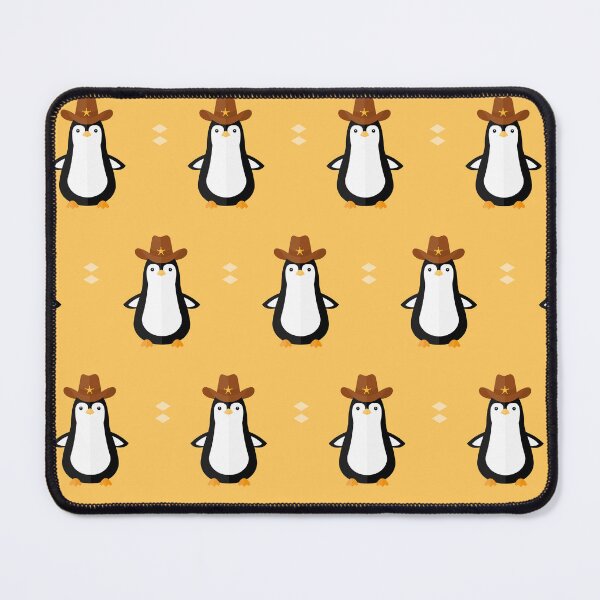 Item preview, Penguins with cowboy hat on yellow designed and sold by reneesillus.
