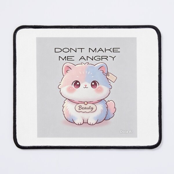 Item preview, DONT MAKE ME ANGRY- Cute pastal cat designed and sold by nominiq.