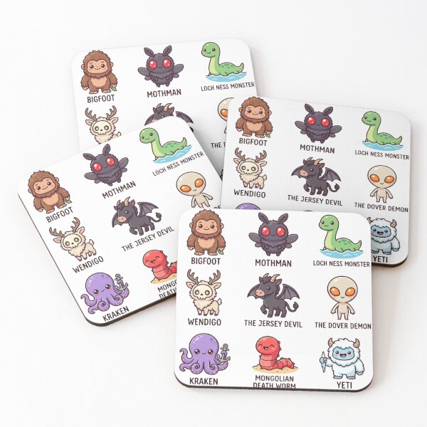 Item preview, Cute Cryptid Kawaii Icons designed and sold by redsharkuk.