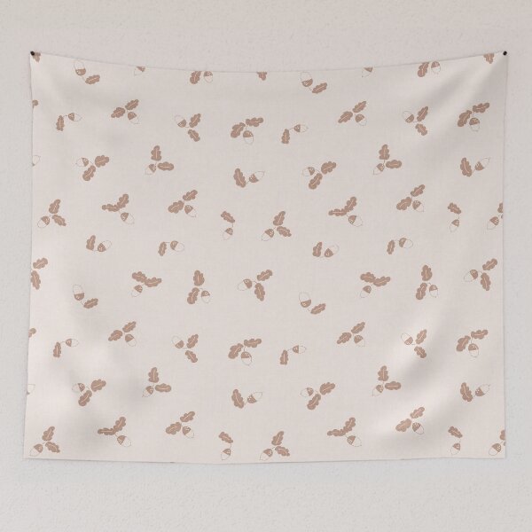 Item preview, Minimal Acorn Oak Leaf Woodland Toss Soft Blush designed and sold by RenattaZare.
