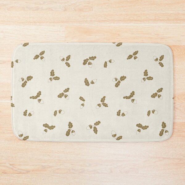Item preview, Minimal Acorn Oak Leaf Woodland Toss Warm Ivory designed and sold by RenattaZare.