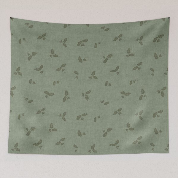 Item preview, Minimal Acorn Oak Leaf Woodland Toss Sage Green designed and sold by RenattaZare.