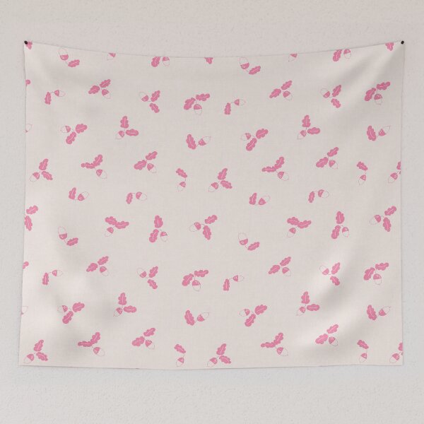Item preview, Minimal Acorn Oak Leaf Woodland Toss Blush Pink designed and sold by RenattaZare.