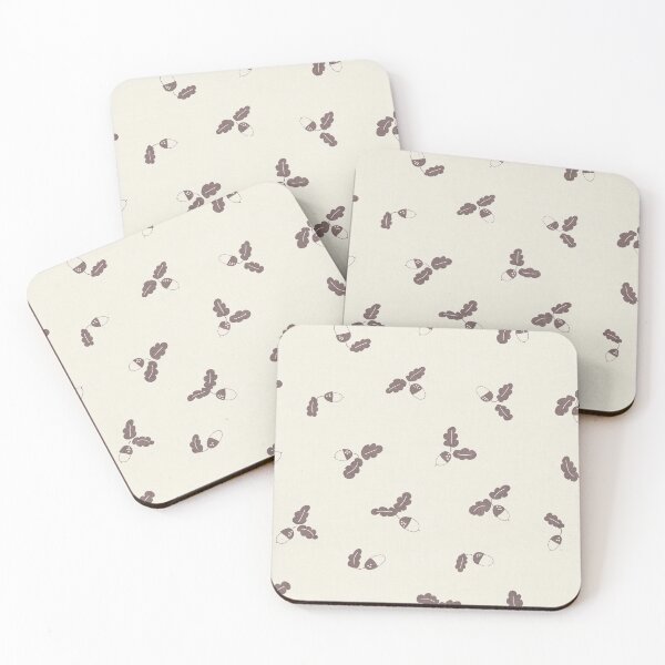 Item preview, Minimal Acorn Oak Leaf Woodland Toss Mocha Brown designed and sold by RenattaZare.