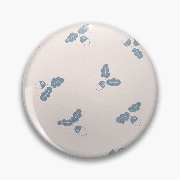 Item preview, Minimal Acorn Oak Leaf Woodland Toss Sea Blue designed and sold by RenattaZare.