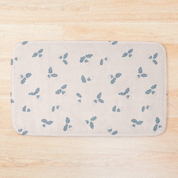 Item preview, Minimal Acorn Oak Leaf Woodland Toss Sea Blue designed and sold by RenattaZare.