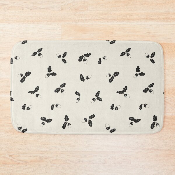 Item preview, Minimal Acorn Oak Leaf Woodland Toss Soft Ivory designed and sold by RenattaZare.