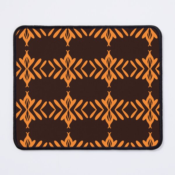 Item preview, Abstract Orange Geometric Pattern on Black designed and sold by SahmatArt.