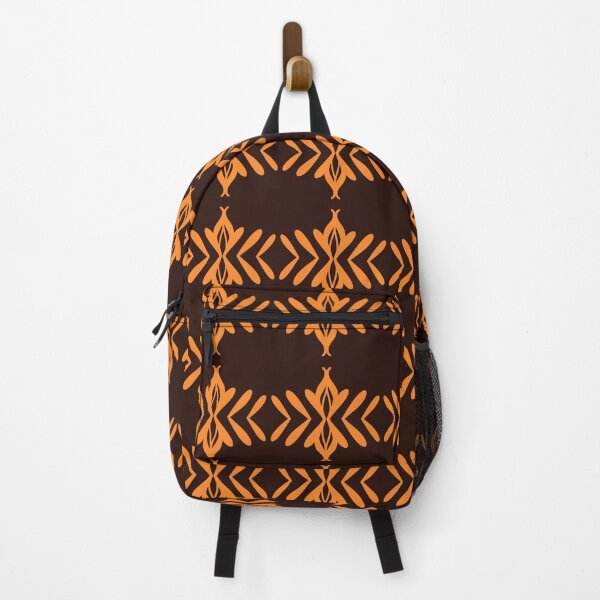 Item preview, Abstract Orange Geometric Pattern on Black designed and sold by SahmatArt.