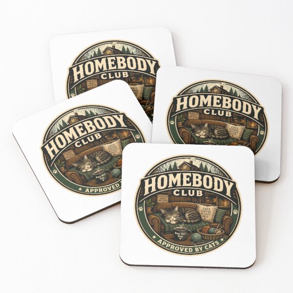 Item preview, Homebody Club Approved By Cats Funny Cat Lover Introvert Sticker Vintage Badge designed and sold by Nubrixa-Studio.