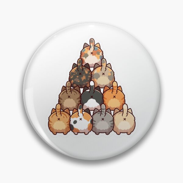 Item preview, Cute Fluffy Cat Butt Pyramid designed and sold by dudelinart.