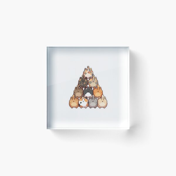 Item preview, Cute Fluffy Cat Butt Pyramid designed and sold by dudelinart.