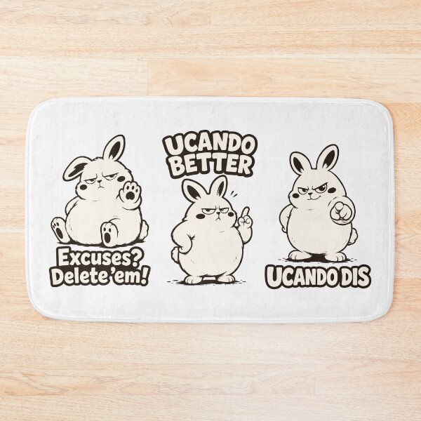 Item preview, Funny Bunny Motivation — U Cando Better — Cute Gym Study Sticker Pack designed and sold by MalisoStickers.