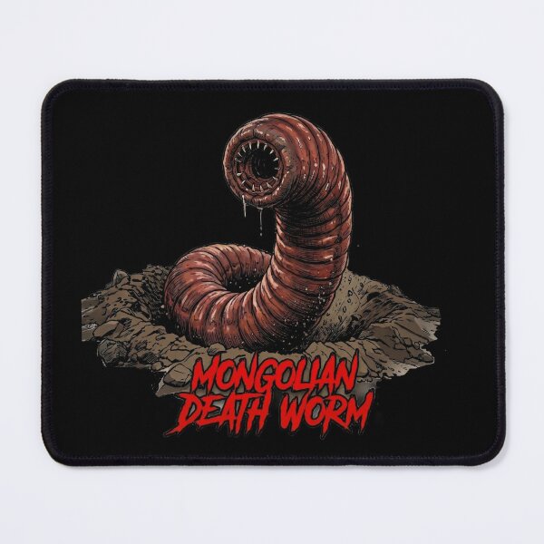 Item preview, Mongolian Death Worm Cryptid Horror Art designed and sold by redsharkuk.