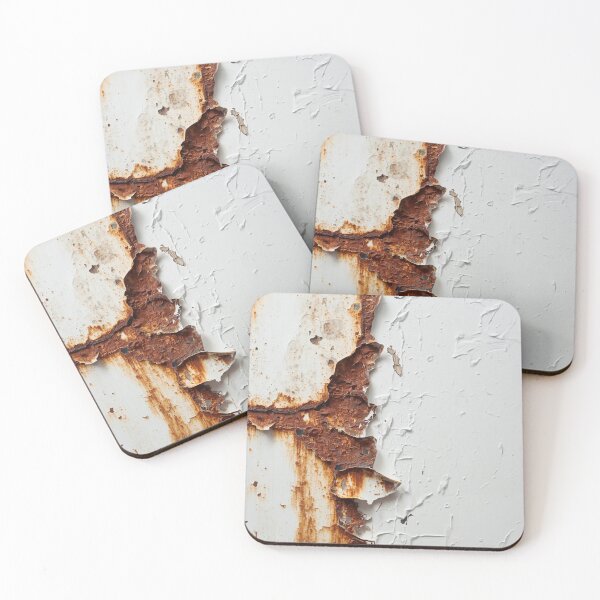 Item preview, Dramatic Peeling White Paint with Deep Rust Crevice designed and sold by The Rust Lab.