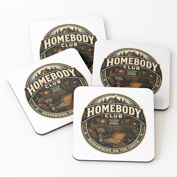 Item preview, Homebody Club Respawning On The Couch Funny Gamer Introvert Sticker Vintage Badge designed and sold by Nubrixa-Studio.