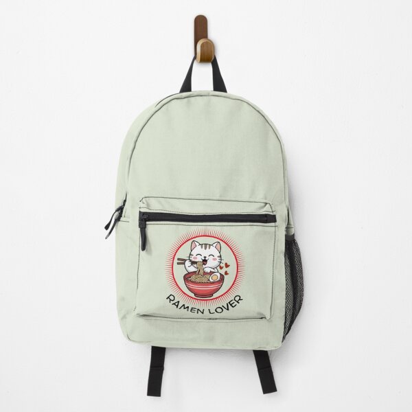 Item preview, Cute Kawaii Cat Eating Ramen - Ramen Lover Retro Badge Design designed and sold by Frafri92.