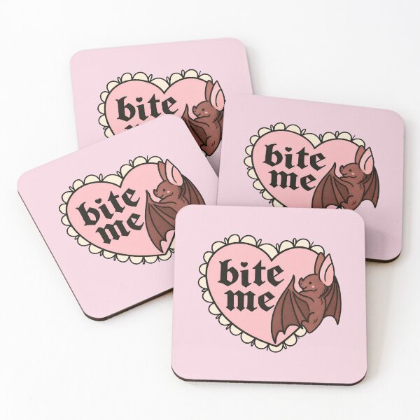 Item preview, Pastel Gothic Bat Sticker Bite Me Heart Cute Spooky Alternative Design designed and sold by ronakris009.