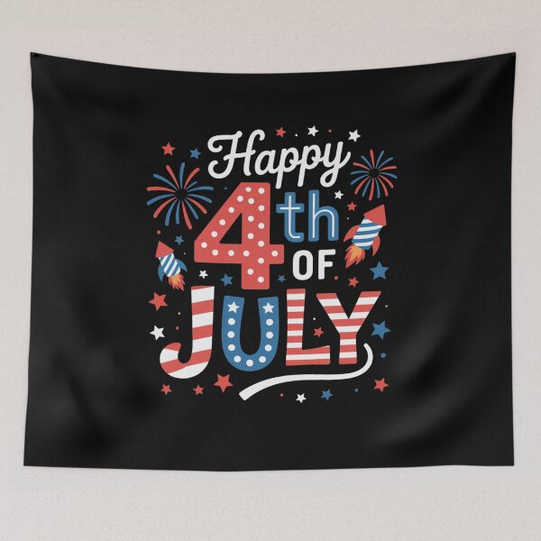 Item preview, Happy 4th of July Patriotic American Flag USA designed and sold by SapfireStuArt.