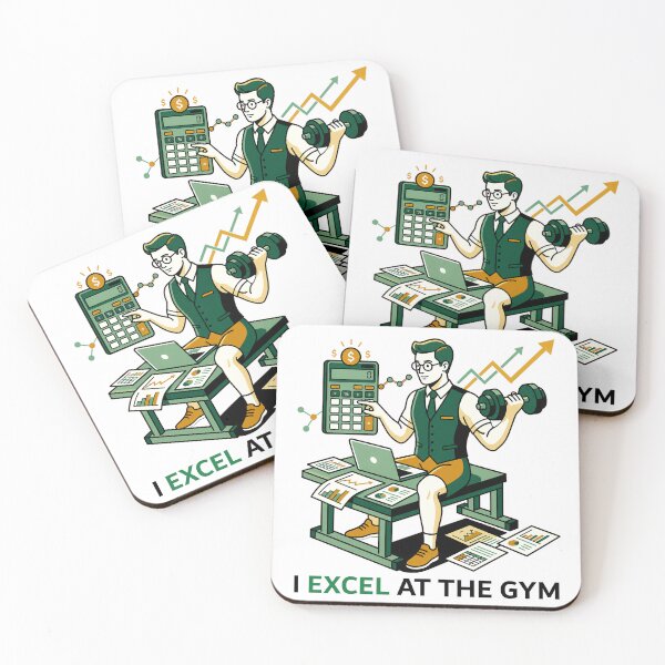 Item preview, I Excel At The Gym - Funny Accountant Data Analyst Workout Quote. designed and sold by spreadsheetcafe.