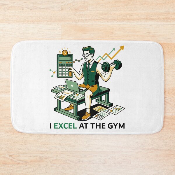 Item preview, I Excel At The Gym - Funny Accountant Data Analyst Workout Quote. designed and sold by spreadsheetcafe.