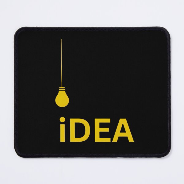 Item preview, Creative Yellow Lightbulb Minimalist Idea Typography Art designed and sold by ThunderRed.