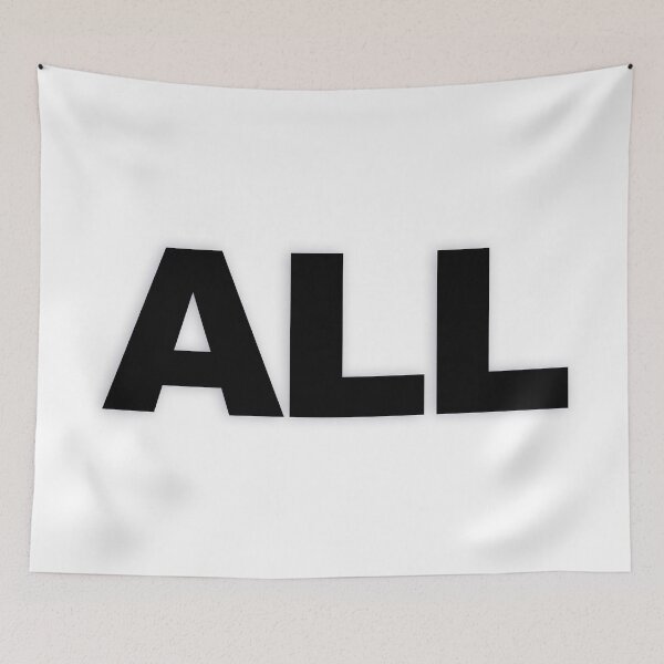 Item preview, ALL — Black Minimal Bold Type Statement designed and sold by WORDPAUSE.