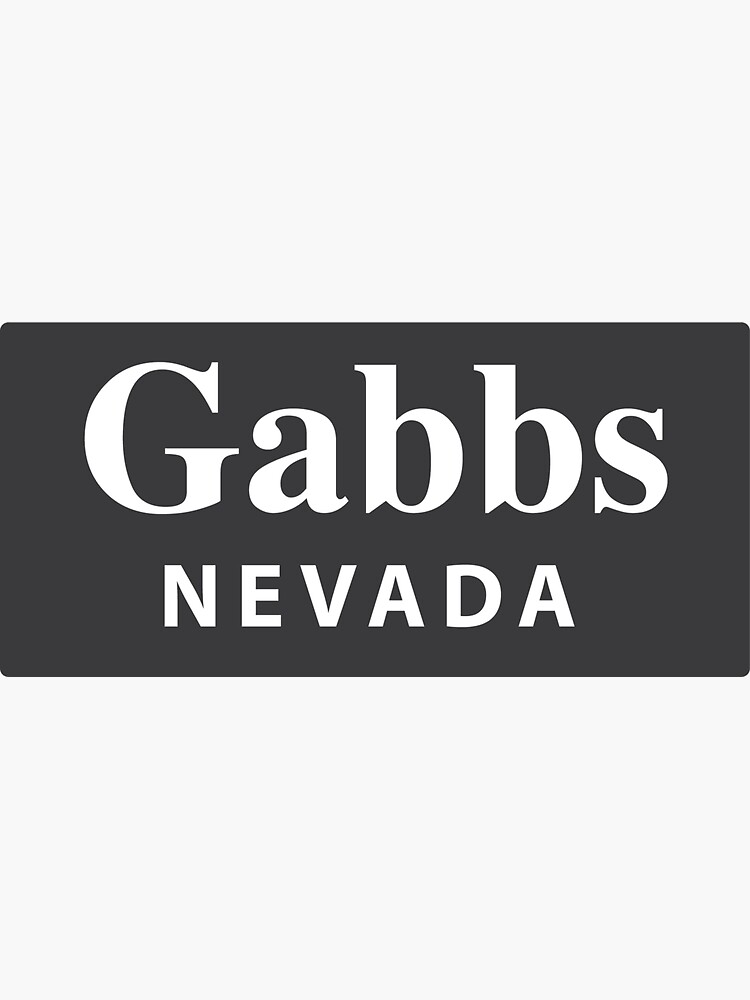 "Gabbs, Nevada" Sticker by EveryCityxD1 Redbubble