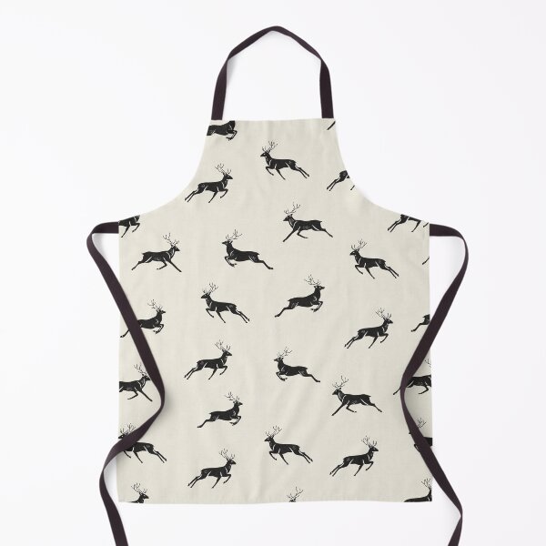 Item preview, Ivory Black Woodland Deer Scandinavian Folk Rustic Cabin designed and sold by RenattaZare.