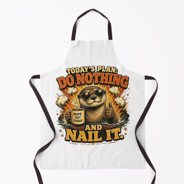 Item preview, Today's Plan: Do Nothing And Nail It Funny Otter Vintage Retro T-Shirt designed and sold by Cavalier-org.