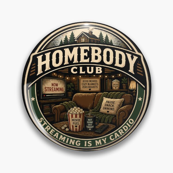 Item preview, Homebody Club Streaming Is My Cardio Funny Movie Night Sticker Cozy Humor designed and sold by Nubrixa-Studio.