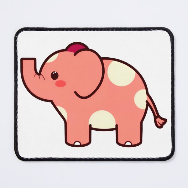 Item preview, Cute Kawaii Pink Elephant Cartoon, Adorable Baby Elephant, Sweet Animal Sticker, Minimal Cute Graphic for Kids & Animal Lovers designed and sold by PrintelloTH.