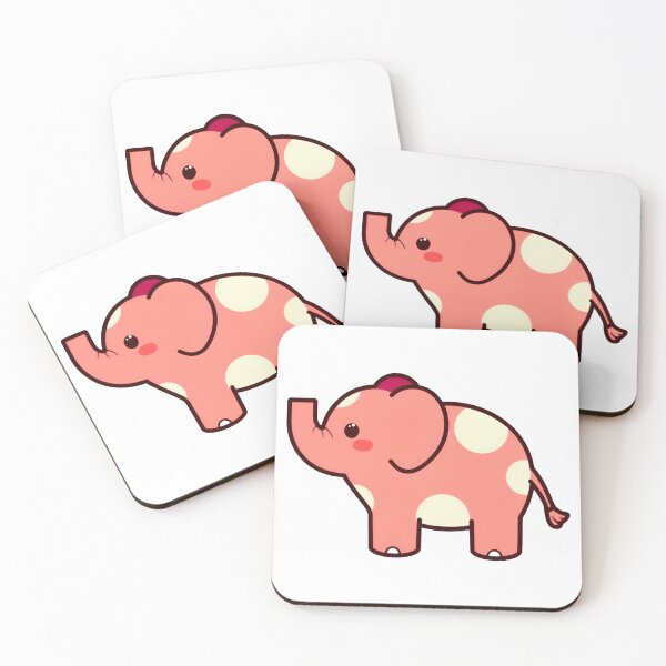 Item preview, Cute Kawaii Pink Elephant Cartoon, Adorable Baby Elephant, Sweet Animal Sticker, Minimal Cute Graphic for Kids & Animal Lovers designed and sold by PrintelloTH.