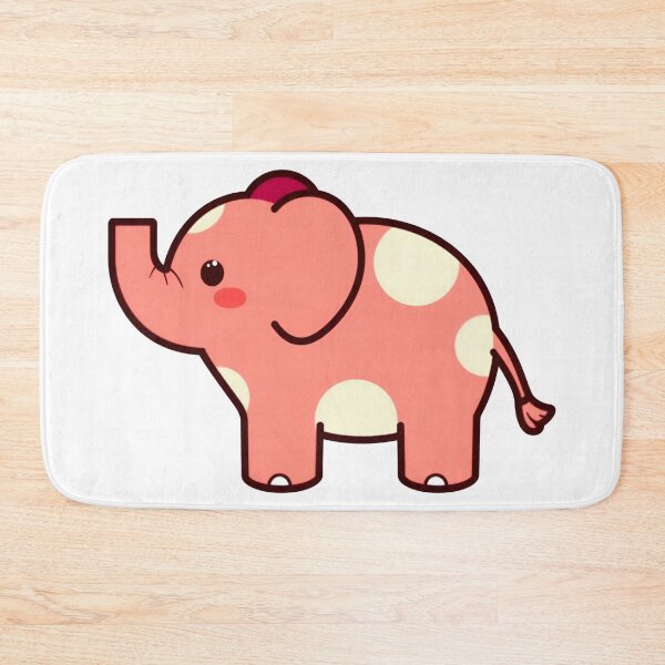 Artikelvorschau, Niedlicher, kawaii-rosa Elefanten-Cartoon, entzückendes Elefantenbaby, süßer Tieraufkleber, minimalistische, niedliche Grafik für Kinder und Tierliebhaber entworfen und verkauft von PrintelloTH.