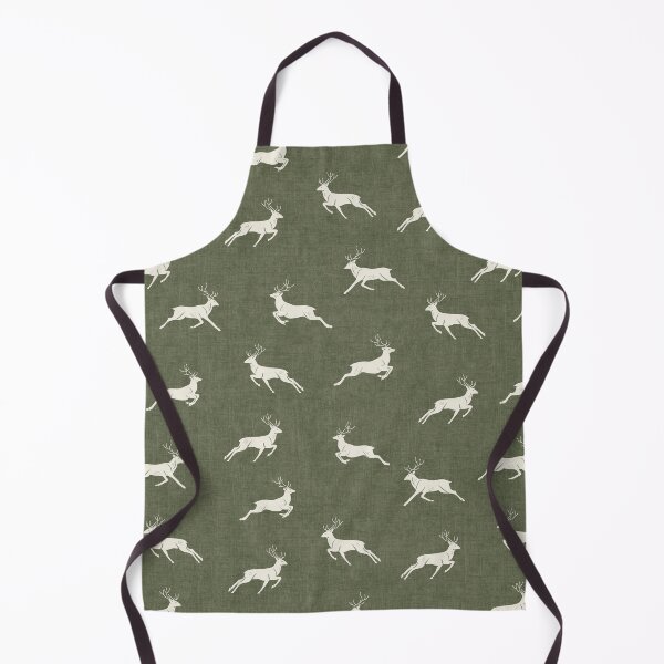 Item preview, Olive Sage Woodland Deer Scandinavian Folk Rustic Cabin designed and sold by RenattaZare.