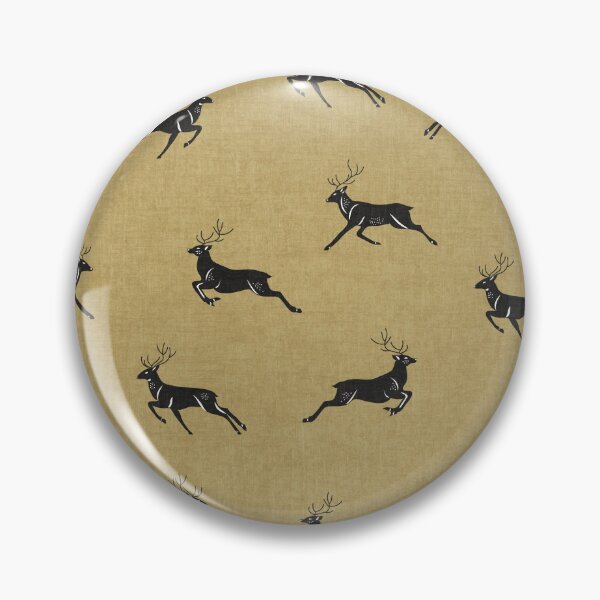 Item preview, Golden Woodland Deer Scandinavian Folk Rustic Cabin designed and sold by RenattaZare.