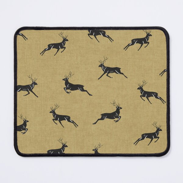 Item preview, Golden Woodland Deer Scandinavian Folk Rustic Cabin designed and sold by RenattaZare.
