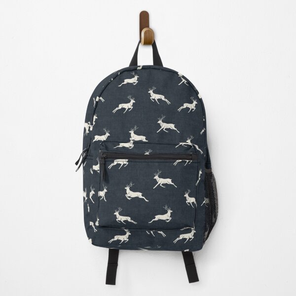 Item preview, Midnight Blue Woodland Deer Scandinavian Folk Rustic Cabin designed and sold by RenattaZare.