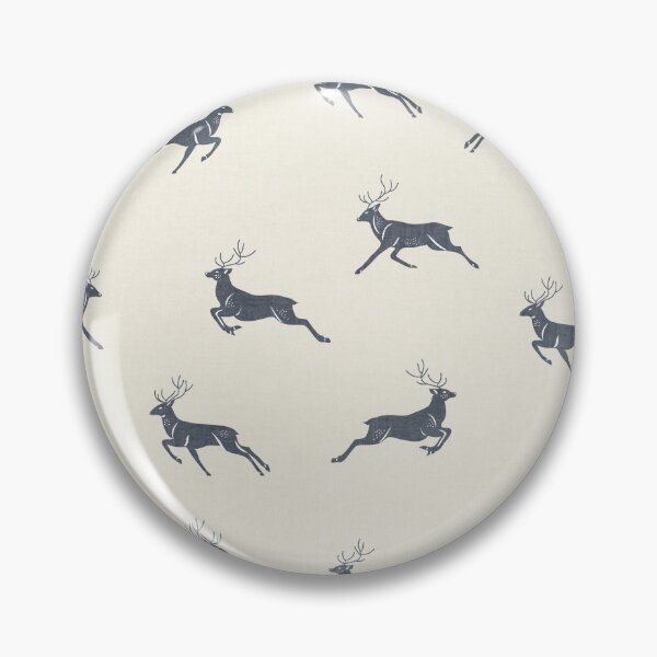 Item preview, Navy Blue Woodland Deer Scandinavian Folk Rustic Cabin designed and sold by RenattaZare.