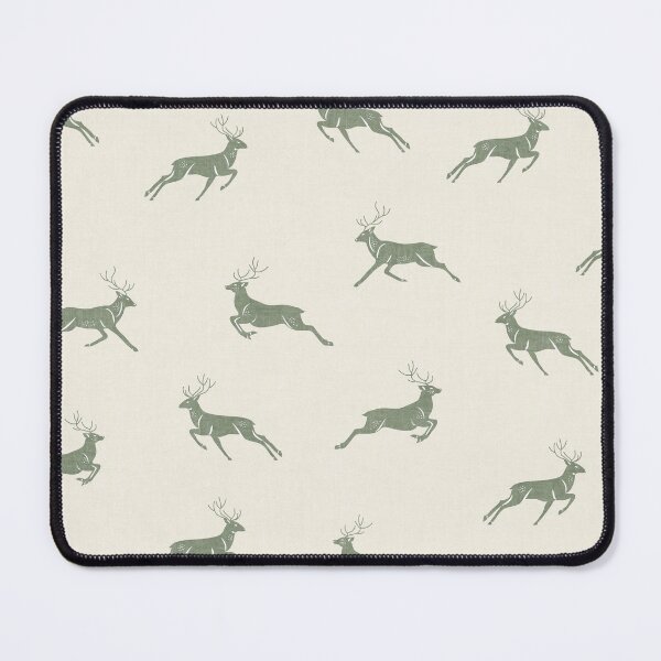 Item preview, Sage Green Woodland Deer Scandinavian Folk Rustic Cabin designed and sold by RenattaZare.