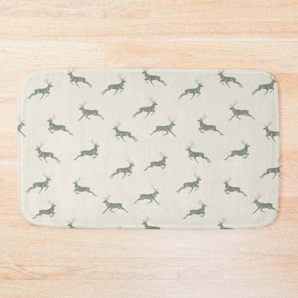 Item preview, Sage Green Woodland Deer Scandinavian Folk Rustic Cabin  designed and sold by RenattaZare.