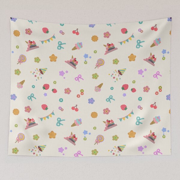 Item preview, Cute Kitten with Strawberry Cake Party Hat designed and sold by moonjar-art.