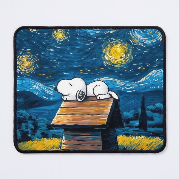 Item preview, Snoopy Starry Night Starry Sky Van Gogh Surreal Whimsical Dream designed and sold by N0WUC1.