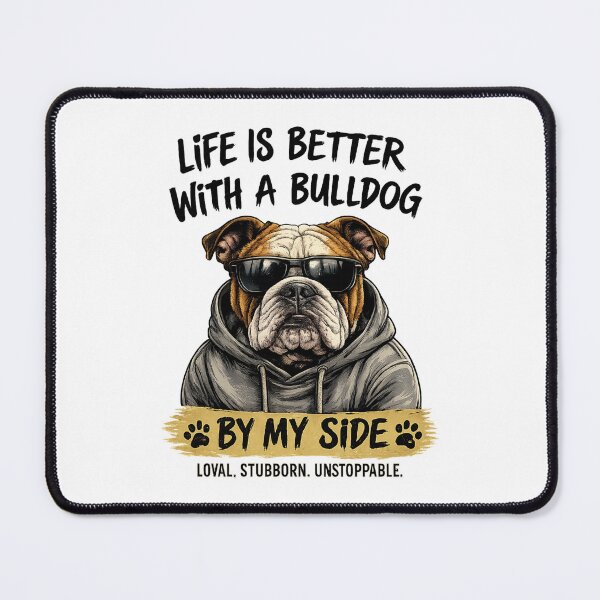Item preview, Life Is Better With A Bulldog | Cool English Bulldog Vintage Dog Lover T-Shirt Design designed and sold by UrbanStatic.