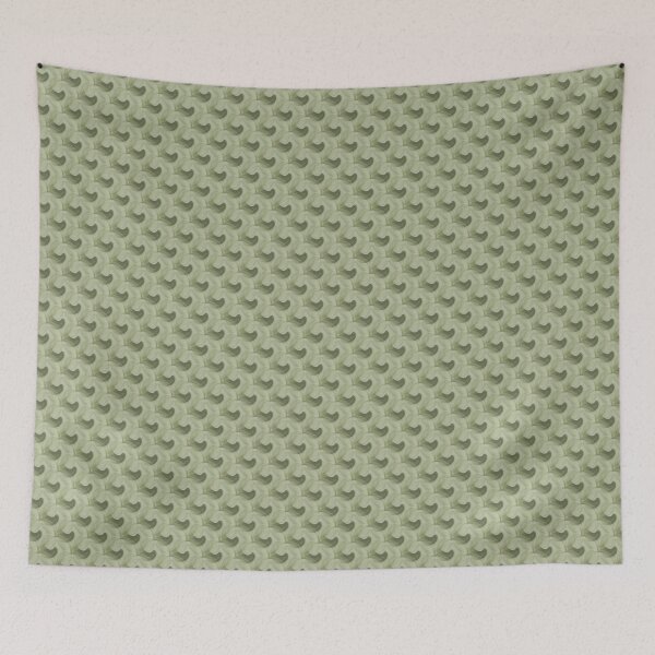 Item preview, Retro Circle Swirl Pattern in Green designed and sold by Artistestella.