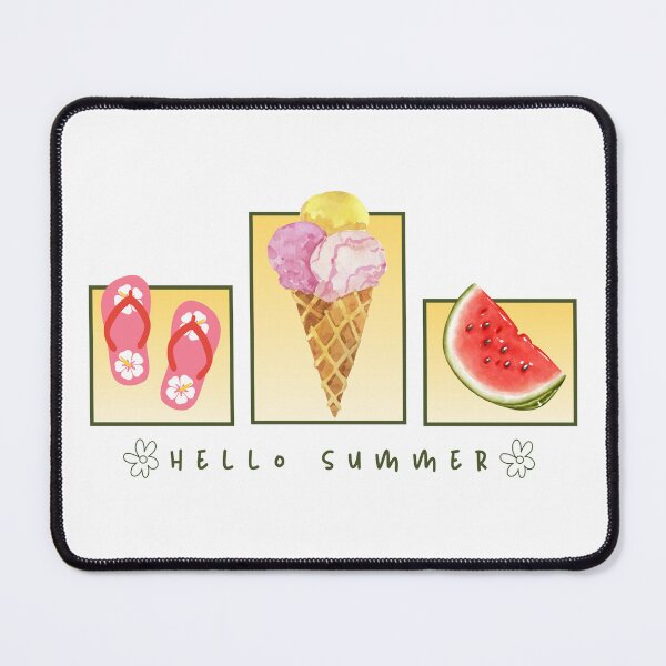 Item preview, Hello Summer T-Shirt | Cute Summer Flip Flops, Ice Cream & Watermelon Design | Beach Vacation Shirt | Tropical Summer Graphic Tee designed and sold by PureHopeStudio.
